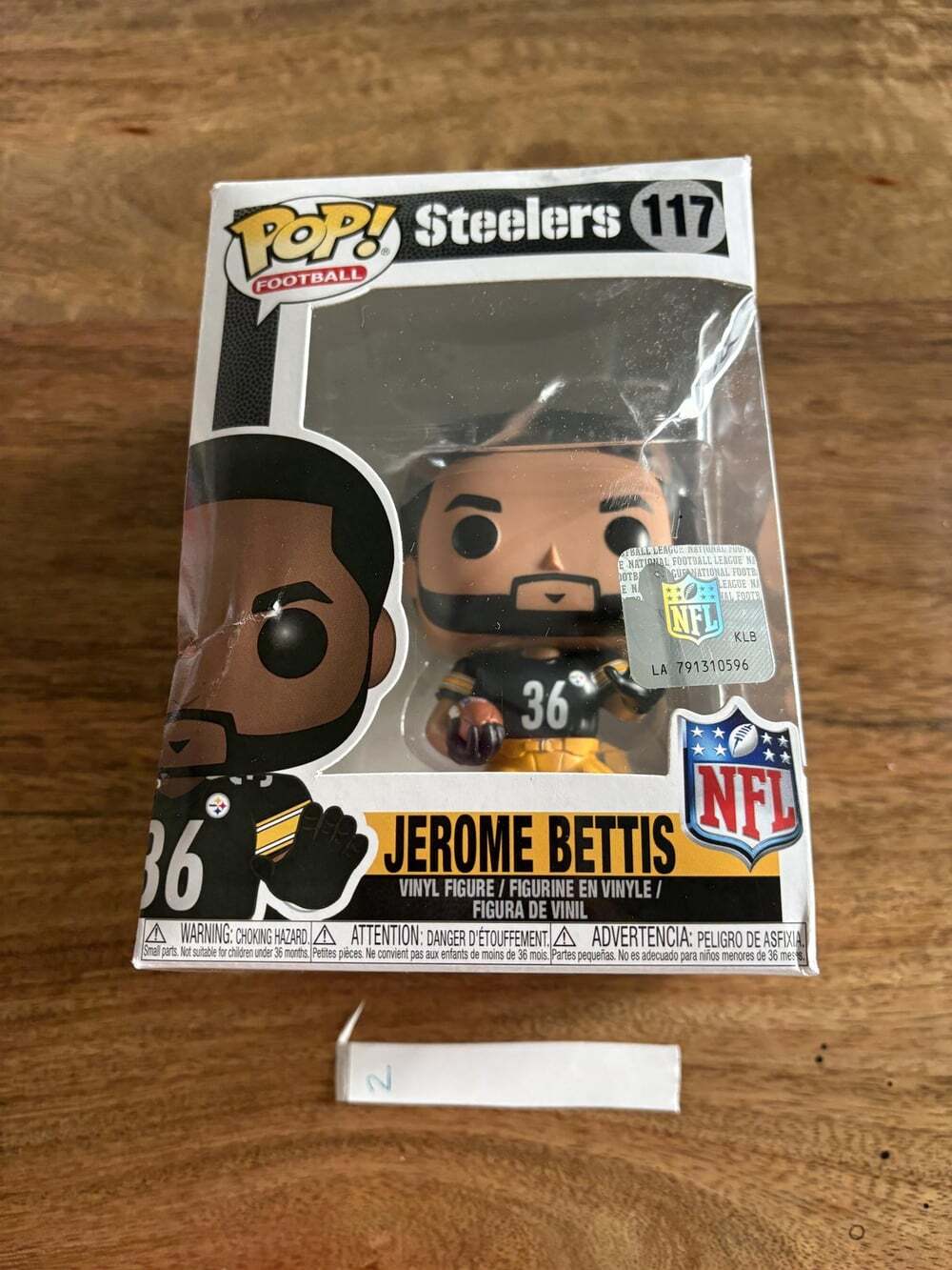 Funko Pop Football Steelers Jerome Bettis 117 Vinyl Figure New NFL Box Wear
